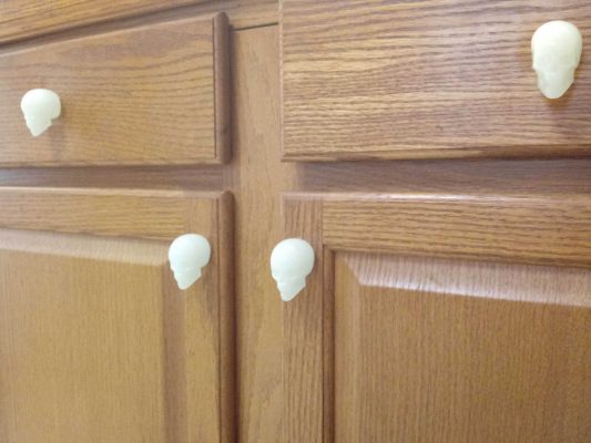 skull door handles