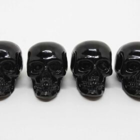black skull tire valve stem caps