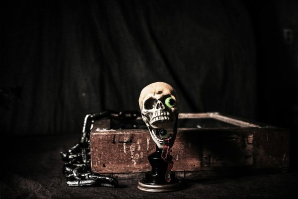 Punk Rock Skull Keychain
